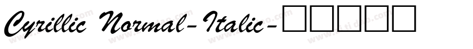 Cyrillic Normal-Italic字体转换